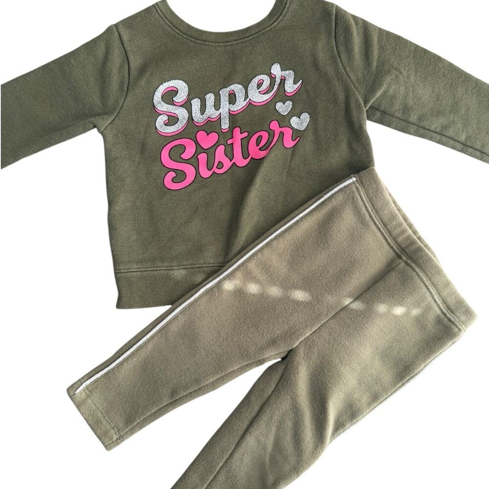 Garanimals and Old Navy Sweatsuit Bundle Girls Green 12 Months